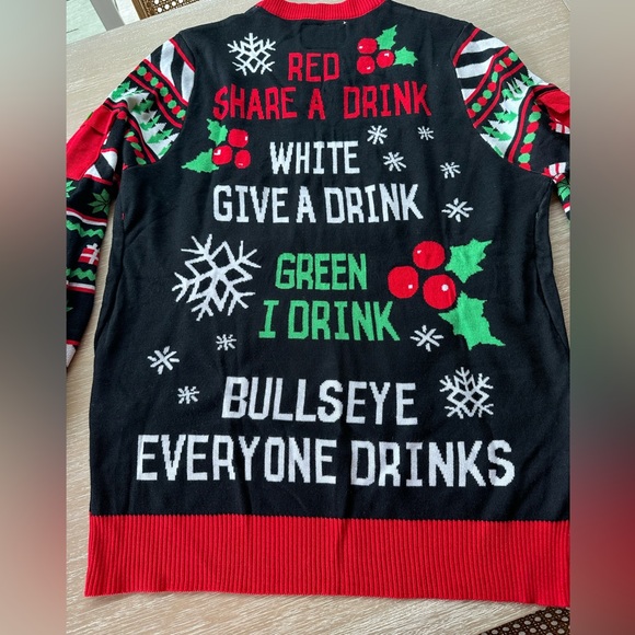 Hilarious Tipsy Elves Drinking Game Ugly Holiday Sweater - Picture 5 of 13